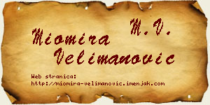 Miomira Velimanović vizit kartica